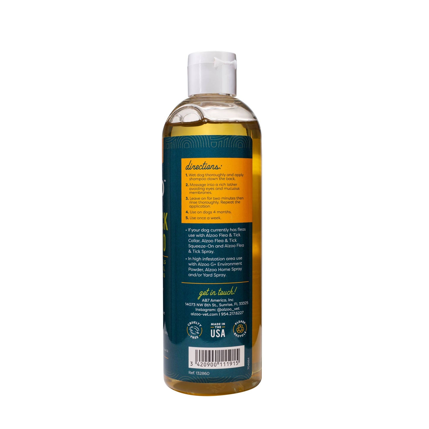 ALZOO PLANT-BASED FLEA & TICK SHAMPOO, 12oz