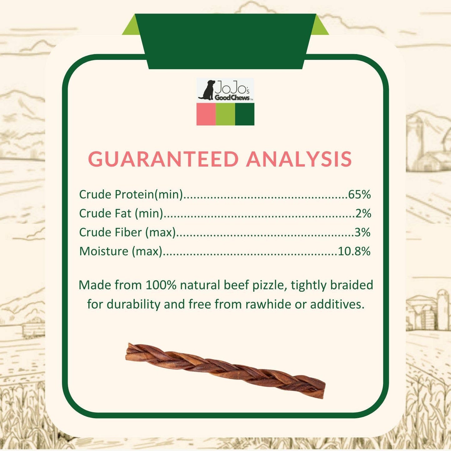 12” Thin Braided Bully Sticks | All-Natural Dog Treats