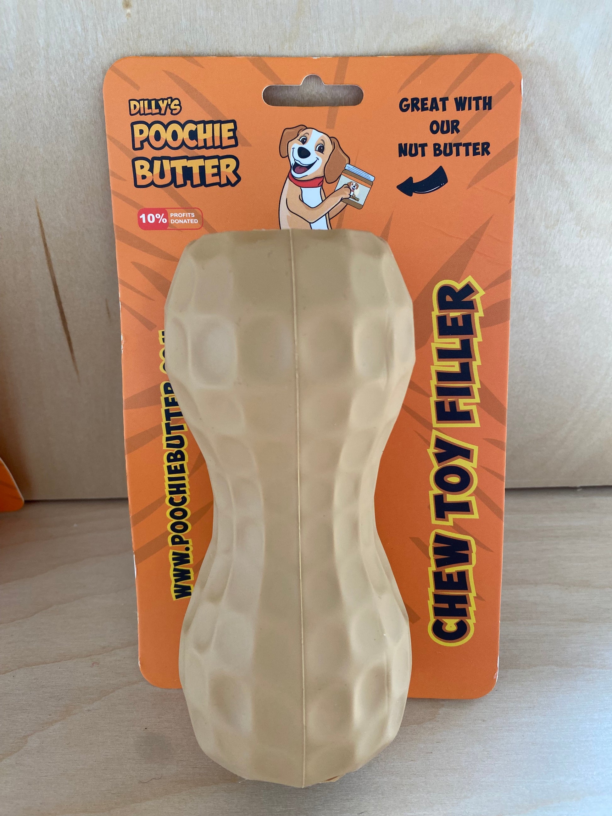 DILLYS POOCHIE BUTTER Peanut Dog Toy - The Fish & Bone